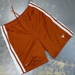 Nike Team Texas Longhorns Vintage Basketball Shorts Large Burnt Orange